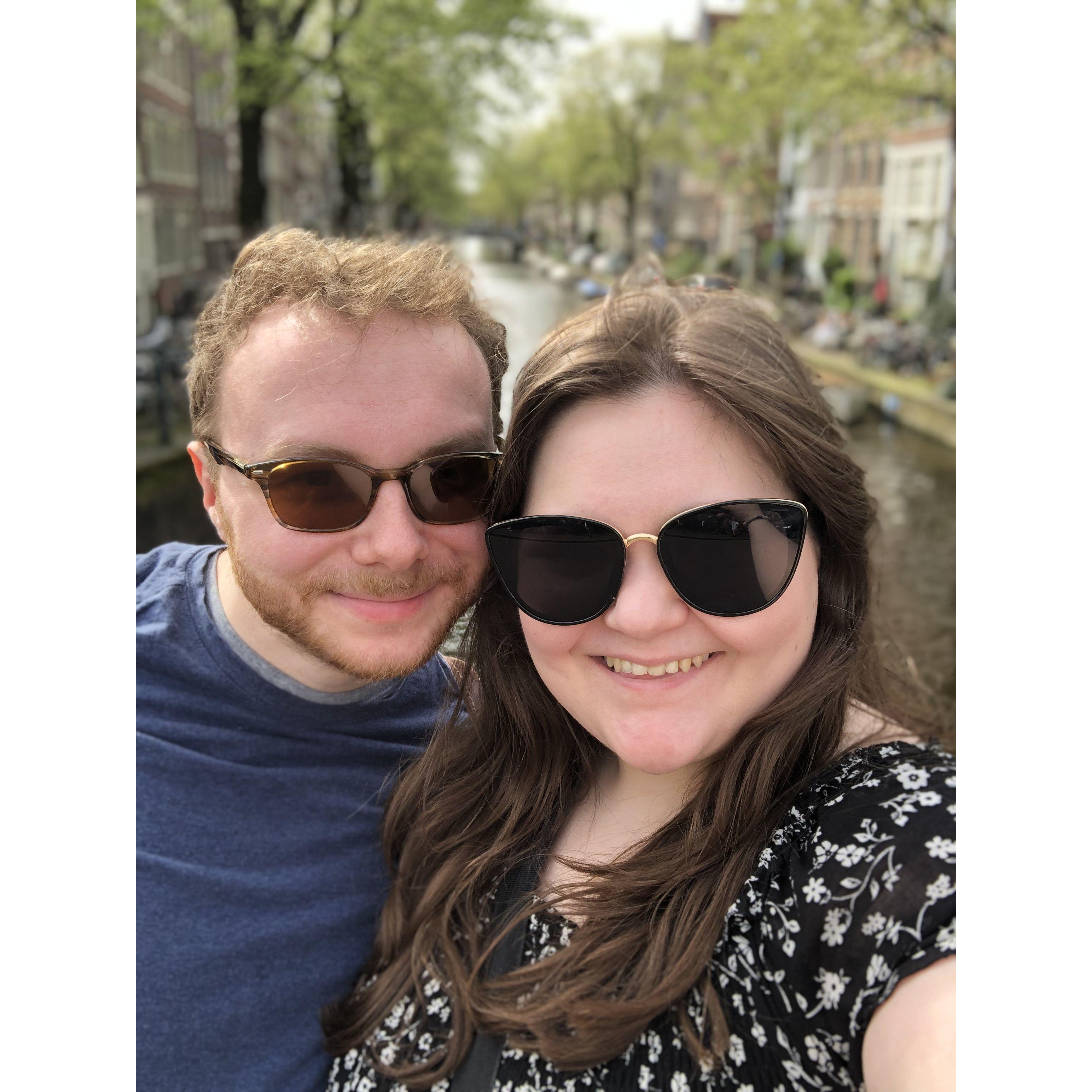 Enjoying canal vistas in Amsterdam: April 2024
