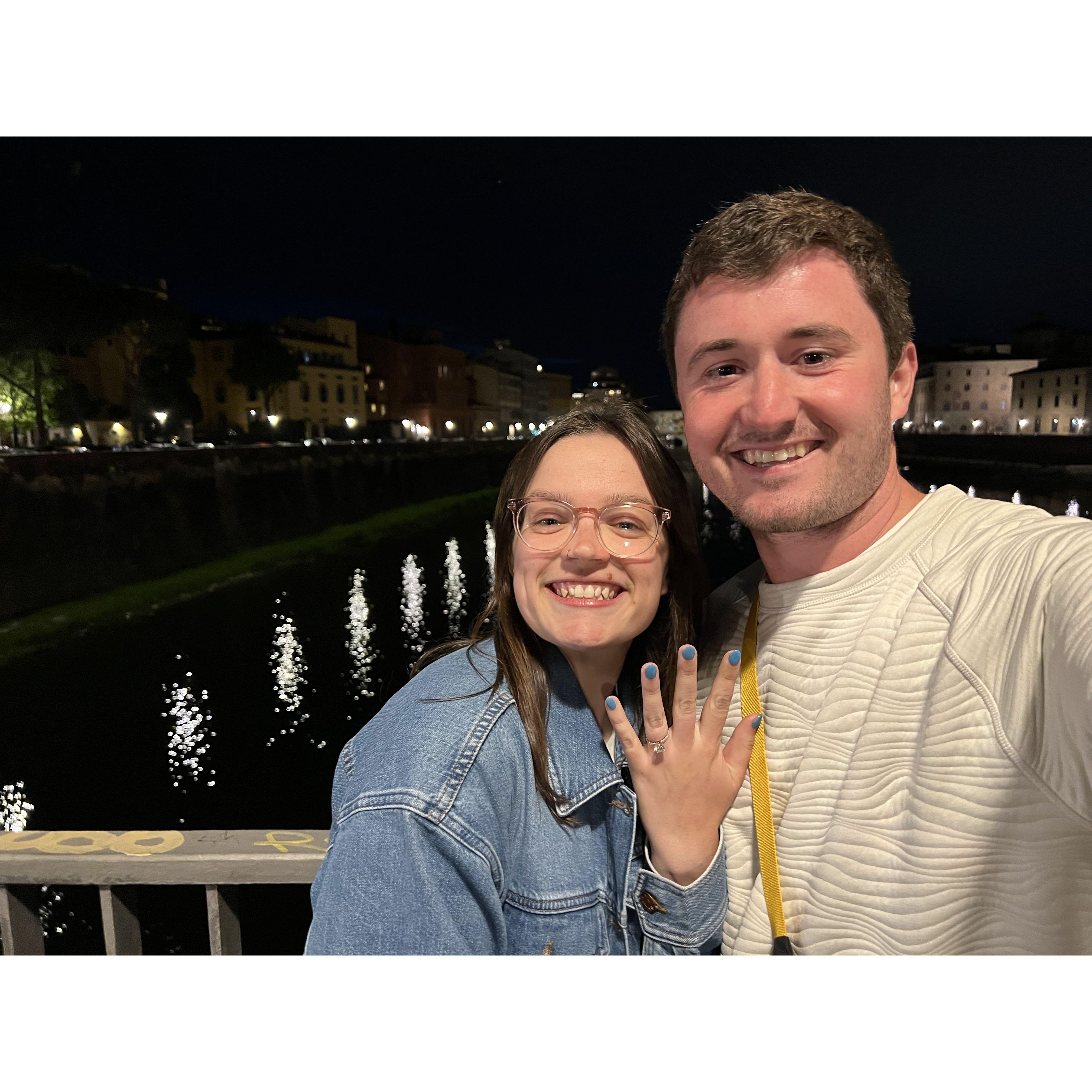 Moments after Garrett popped the question in Florence! (2024)