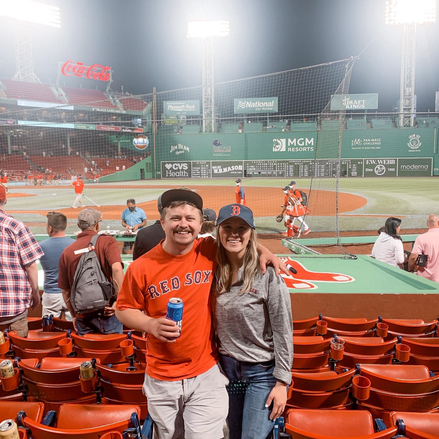 Another Red Sox game, this time when we both lived in Boston! 2021