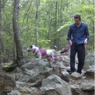 The time Eric and Lacey ran up a mountainside at the delaware water gap.