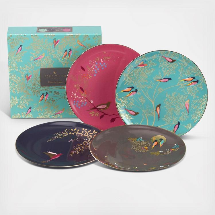 Portmeirion, Sara Miller London Chelsea Assorted Plate, Set Of 4