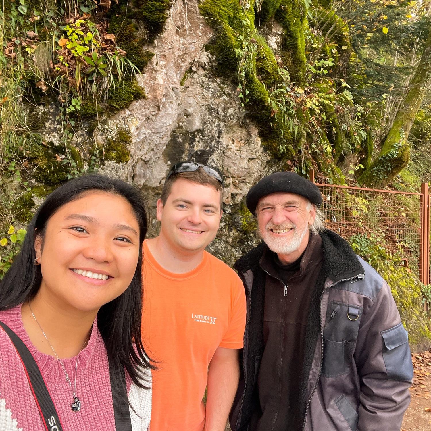 This photo captures the end of an exploring day in Slovenia. Corey & Marj met a kind, talented local artist who offered unforgettable life advice and gifted them a personalized painting.