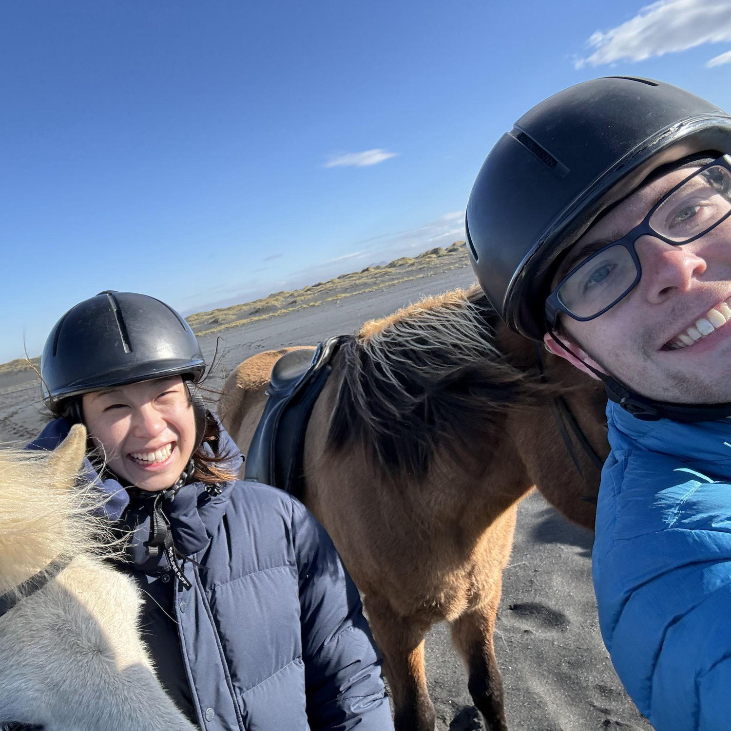 Horseback riding on the beaches of Iceland.