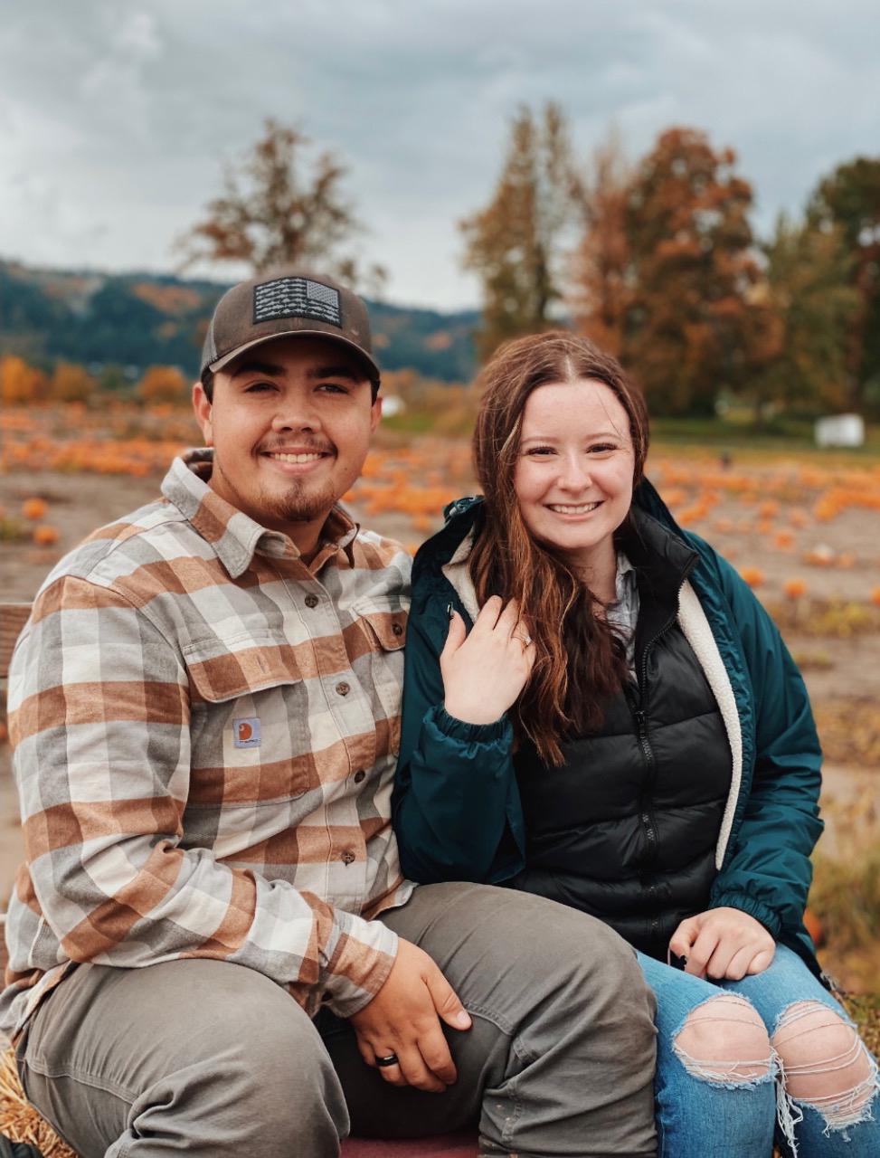 Dustin and Maya at The Pumpkin Patch on Sauvie Island with his family 2021