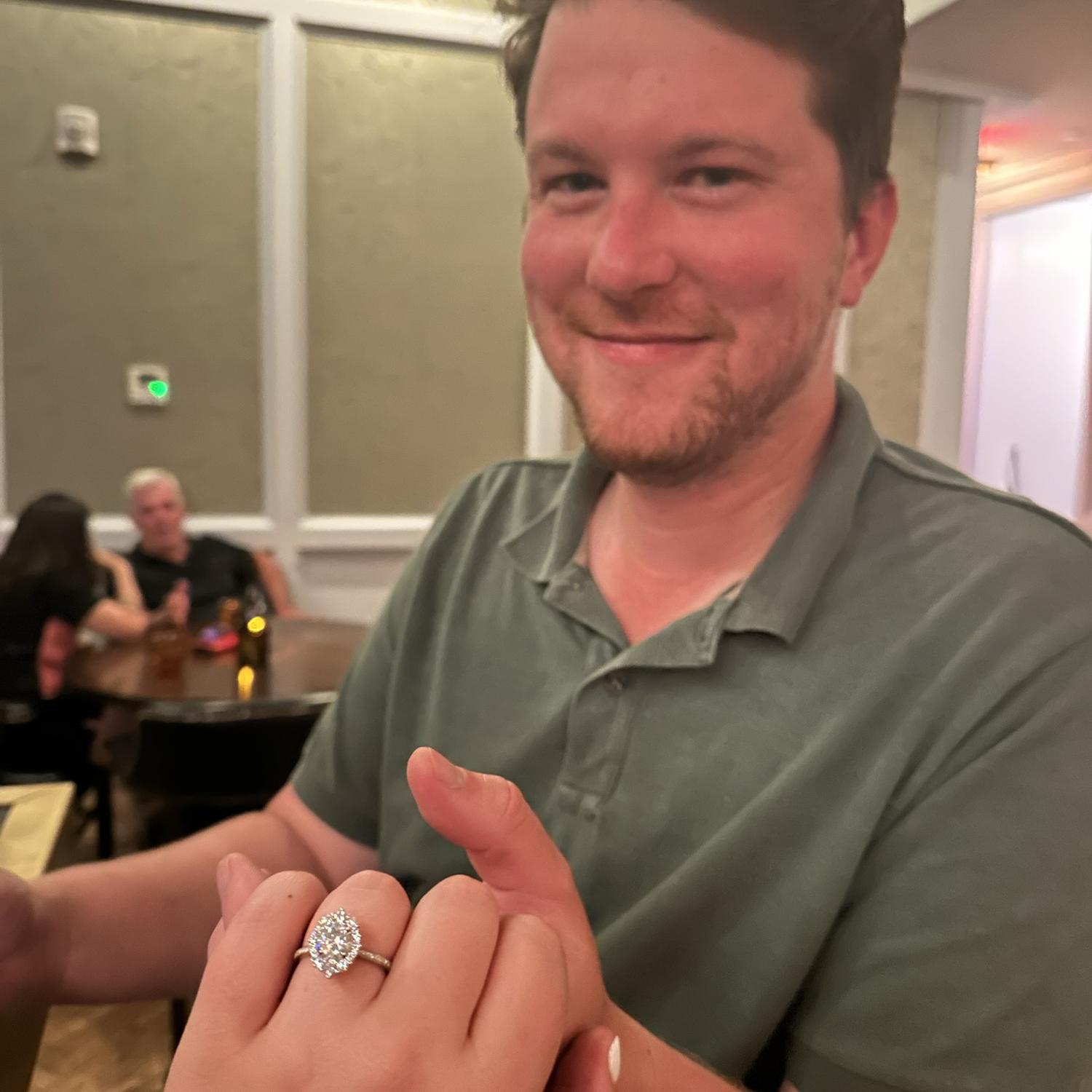 The day we got engaged, July 30, 2023
