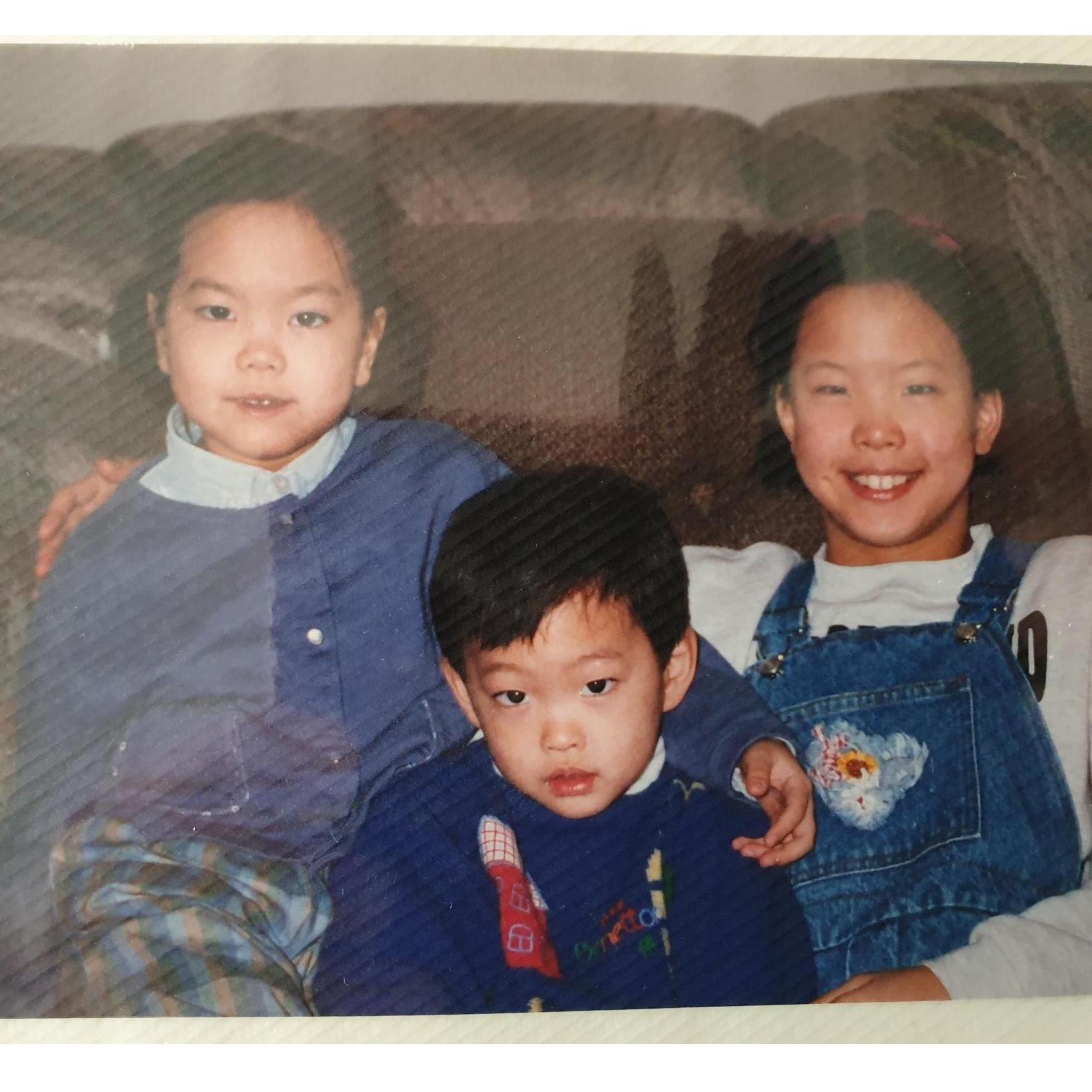 My sister, brother, me (from left to right)