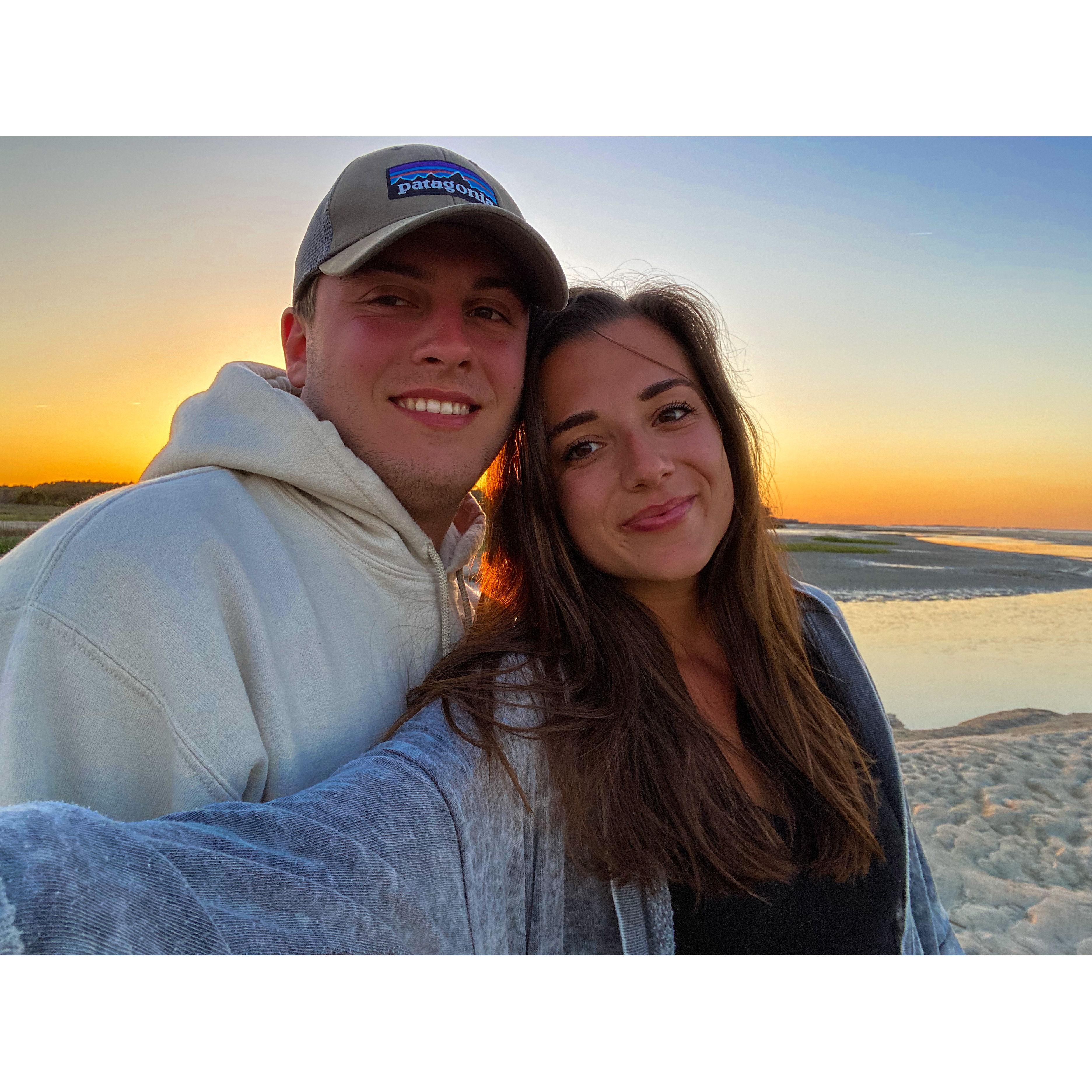 Enjoying the sunset in HHI, where Noah and Heidi would eventually take their engagement photos