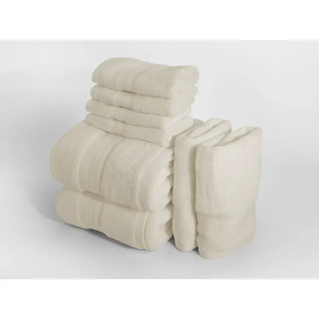 8pc Turkish Bath Towel Set, Gardenia