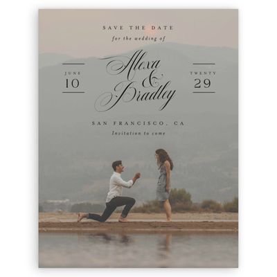 Black Wedding Digital Save the Date - Loren Photo