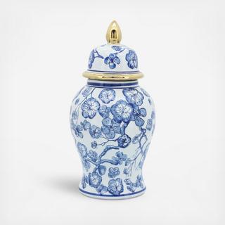 Vintage Chinoiserie Temple Jar