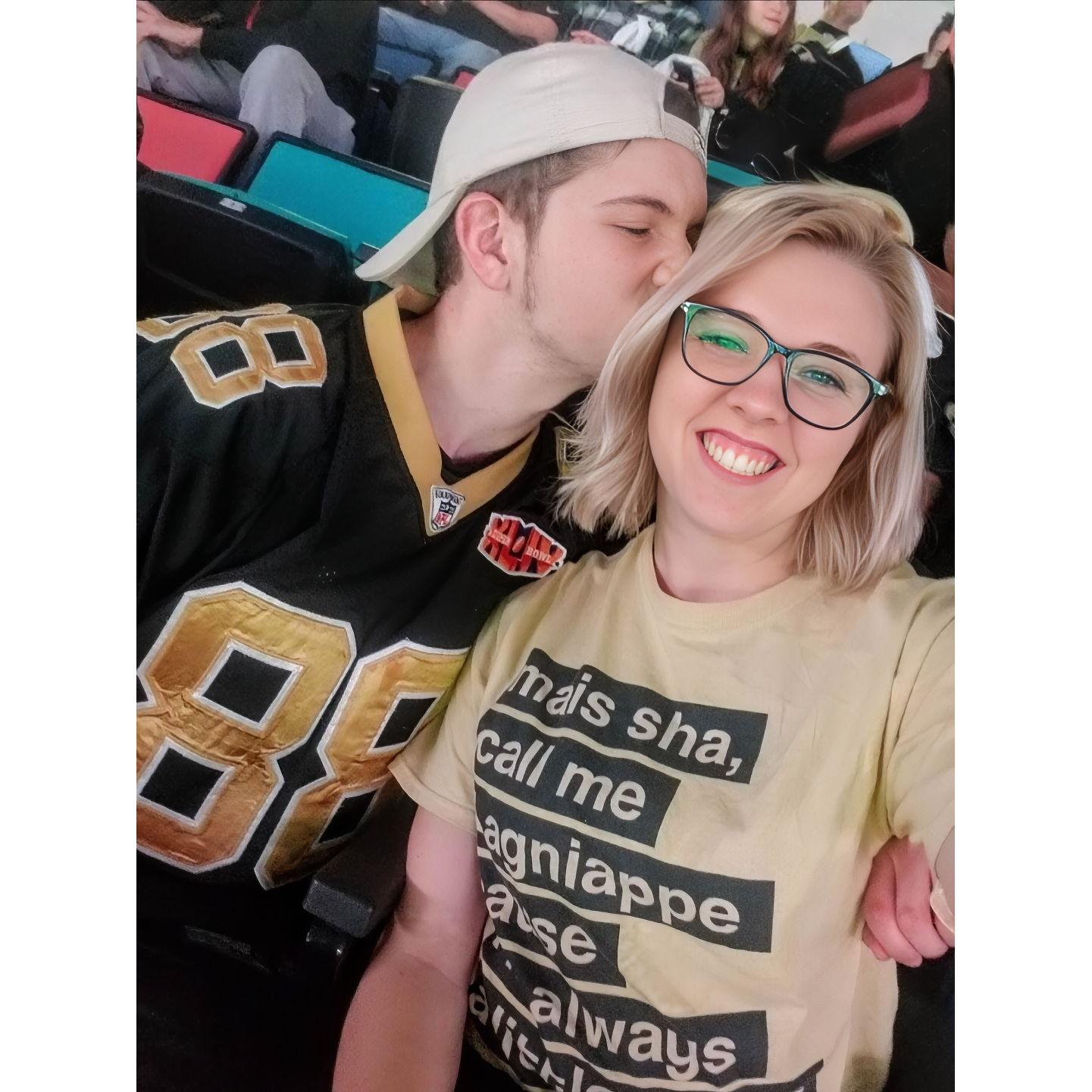 Our first Saints game! Thanksgiving football, in the Superdome, against the Falcons is something special!