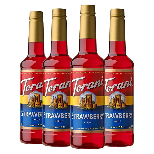 Torani Syrup, Strawberry, 25.4 Fl Oz (Pack of 4)
