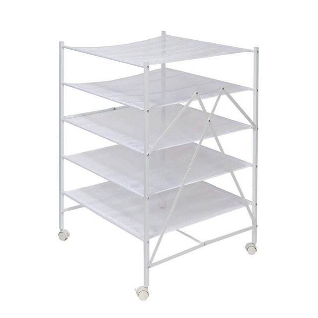 Honey-Can-Do 5-Tier Flat Drying Rack DRY-08550 White