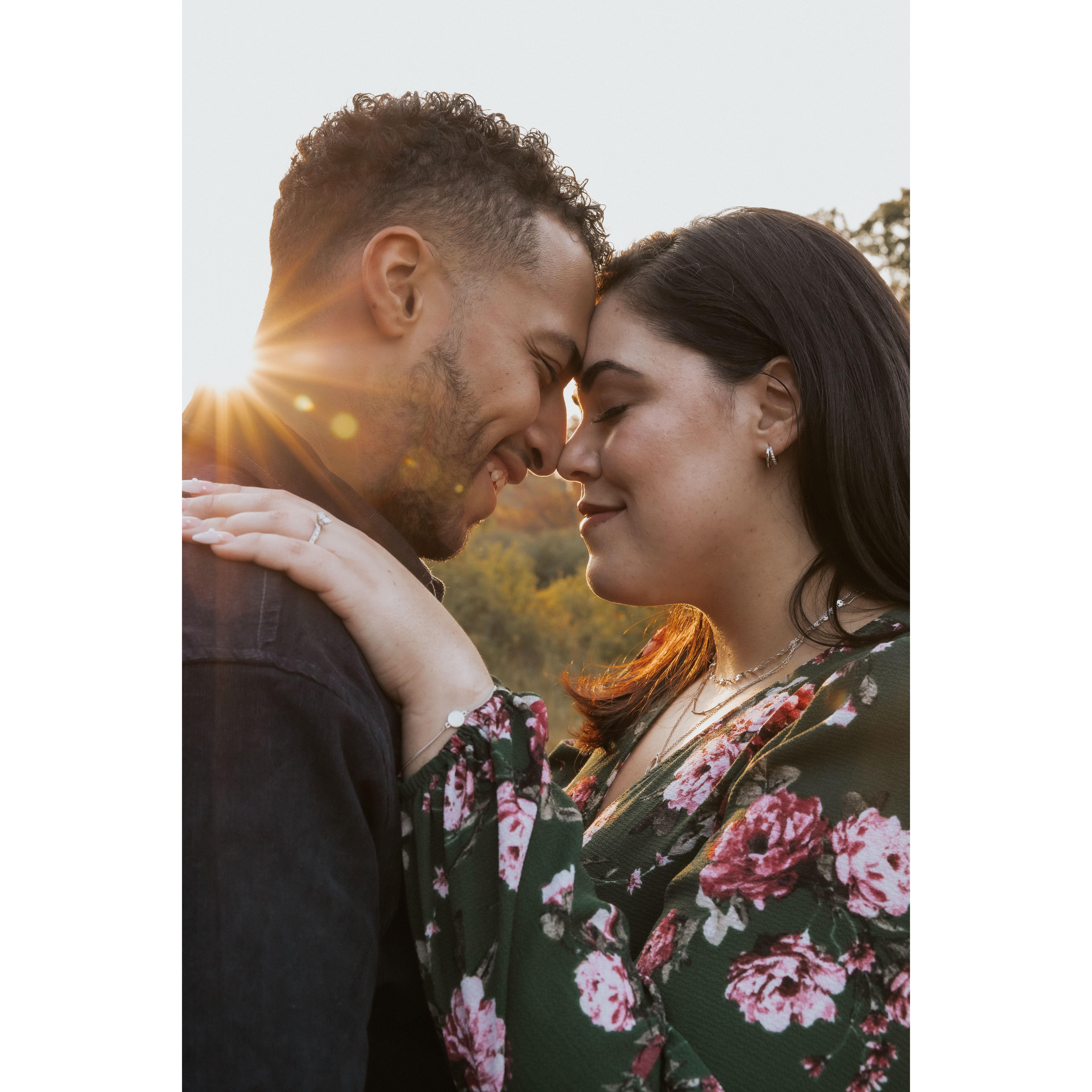Four years in. We took our engagement photos in Minnesota in October 2023. Jesus had booked them out 8 months before he proposed to me. Pretty confident, huh?