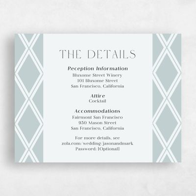 Soft Teal, Blue Wedding Enclosure - Diamant