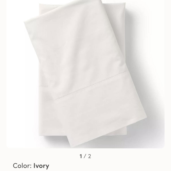 300 Thread Count Cotton Percale Pillowcase Set