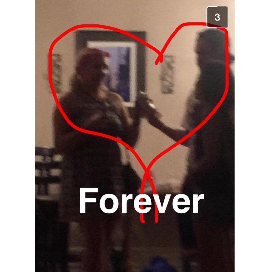 Our first picture together! Wishful thinking by Hunter Morgan months before we started dating (but it turns out that he was correct!)