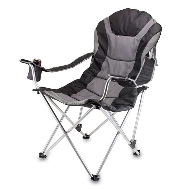 ONIVA - a Picnic Time Brand Portable Reclining Camp Chair, Black/Gray