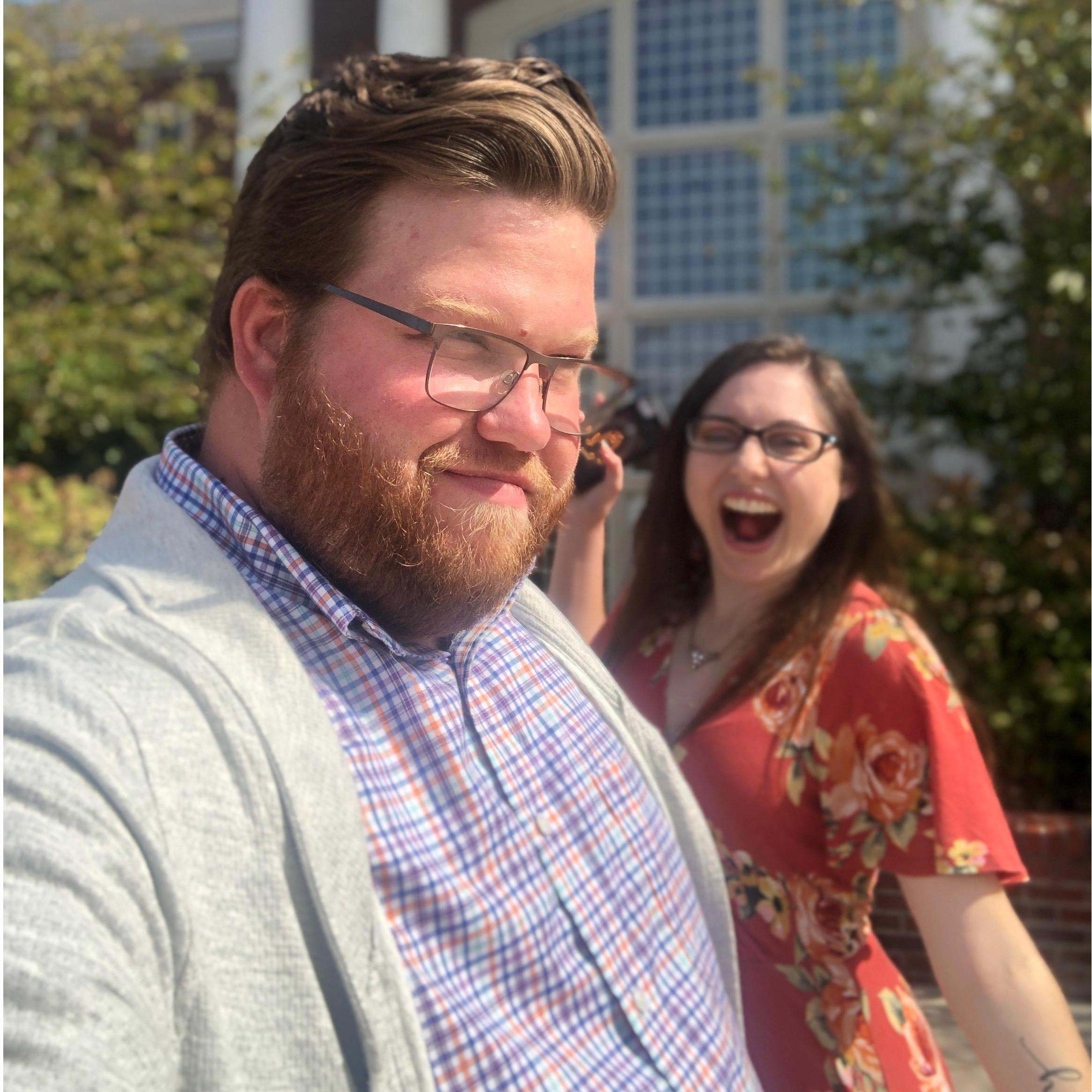 I love this picture, because it's a glimpse into how goofy we are together.