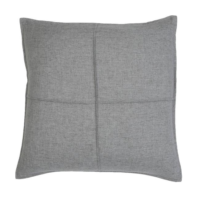 20"x20" Lincoln Mitered Square Throw Pillow Light Gray - Decor Therapy