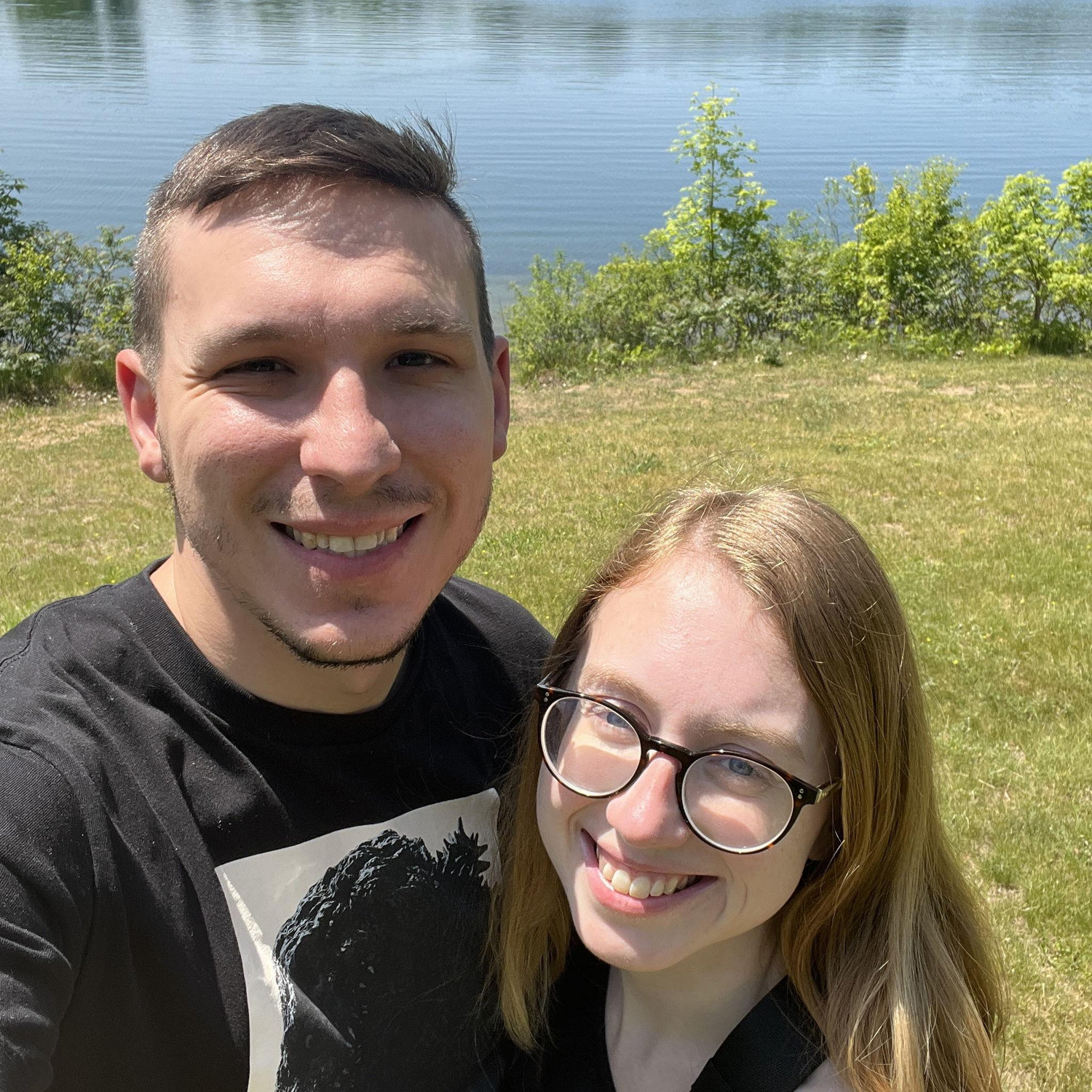 Taking a walk around the lake at Spencer Park on a hot summer day in May 2023.