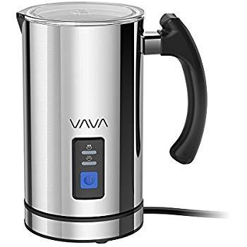 Milk Frother, VAVA Electric Liquid Heater with Hot or Cold Milk Functionality, Stainless steel Electric Milk Steamer(Silent Operation, Strix Temperature Controls, Extra Whisks, FDA Approved)