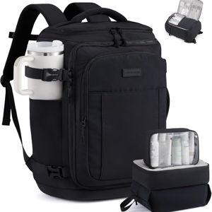 LOVEVOOK Travel Backpack for Women & Men, 40L TSA Approved Carry On Backpack with 3 Packing Cubes, Waterproof Weekender Overnight Bag for 2-4 Day Trips, Business & Travel Essentials, Black