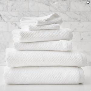 Diagonal Ribbed Towel Set of 6