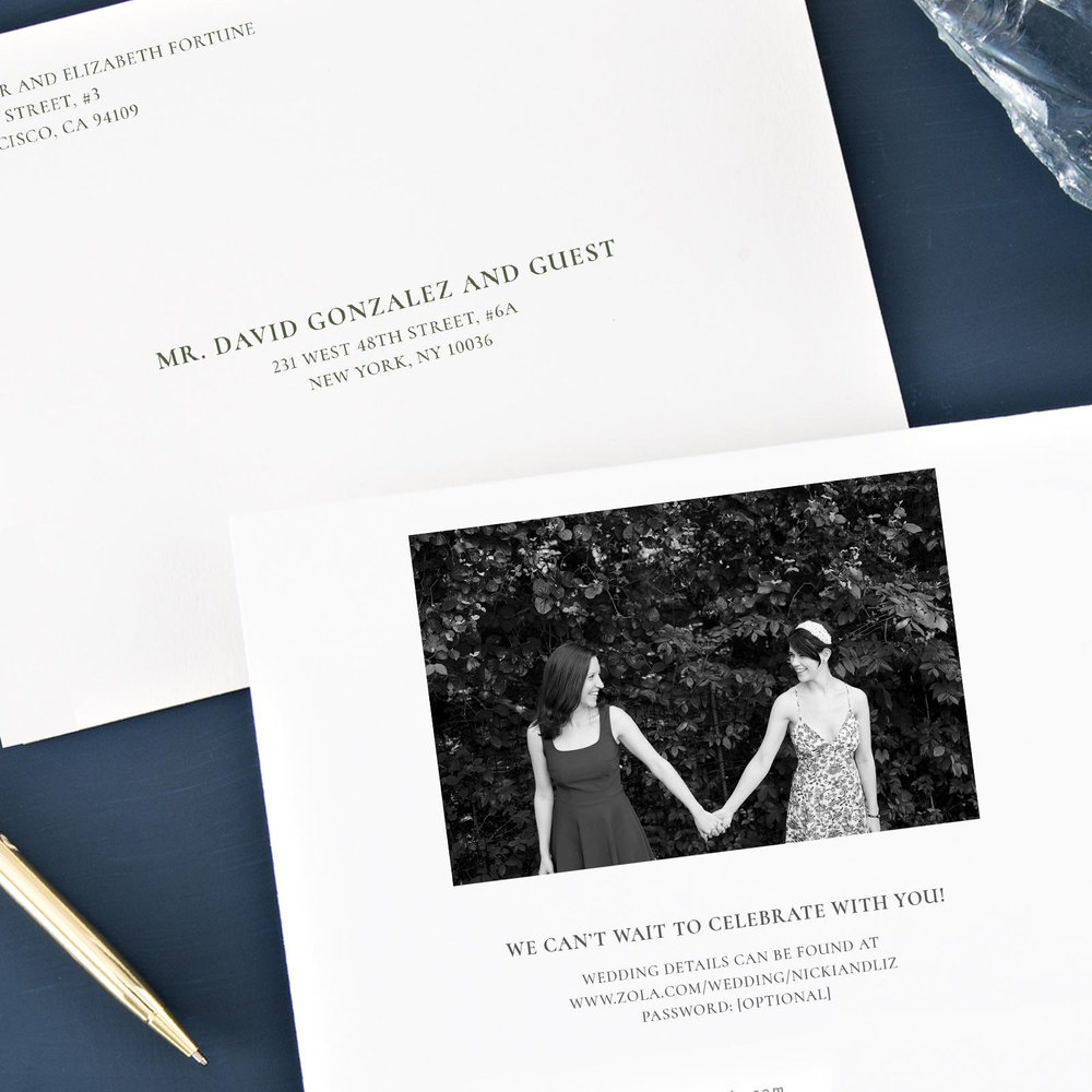 Woodland Forest | Green | Zola Save The Dates