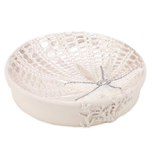 Avanti Sequin Shell Soap Dish in Ivory