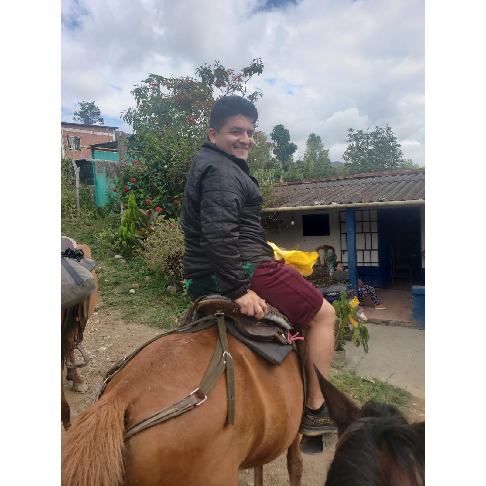 Riding horseback in the mountains of Santander