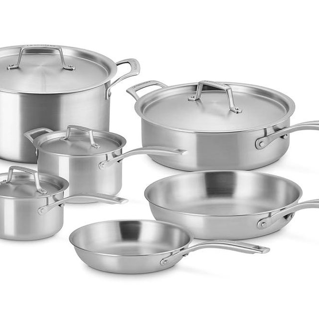 Le Creuset Essential Stainless Steel 10 Piece Cookware Set