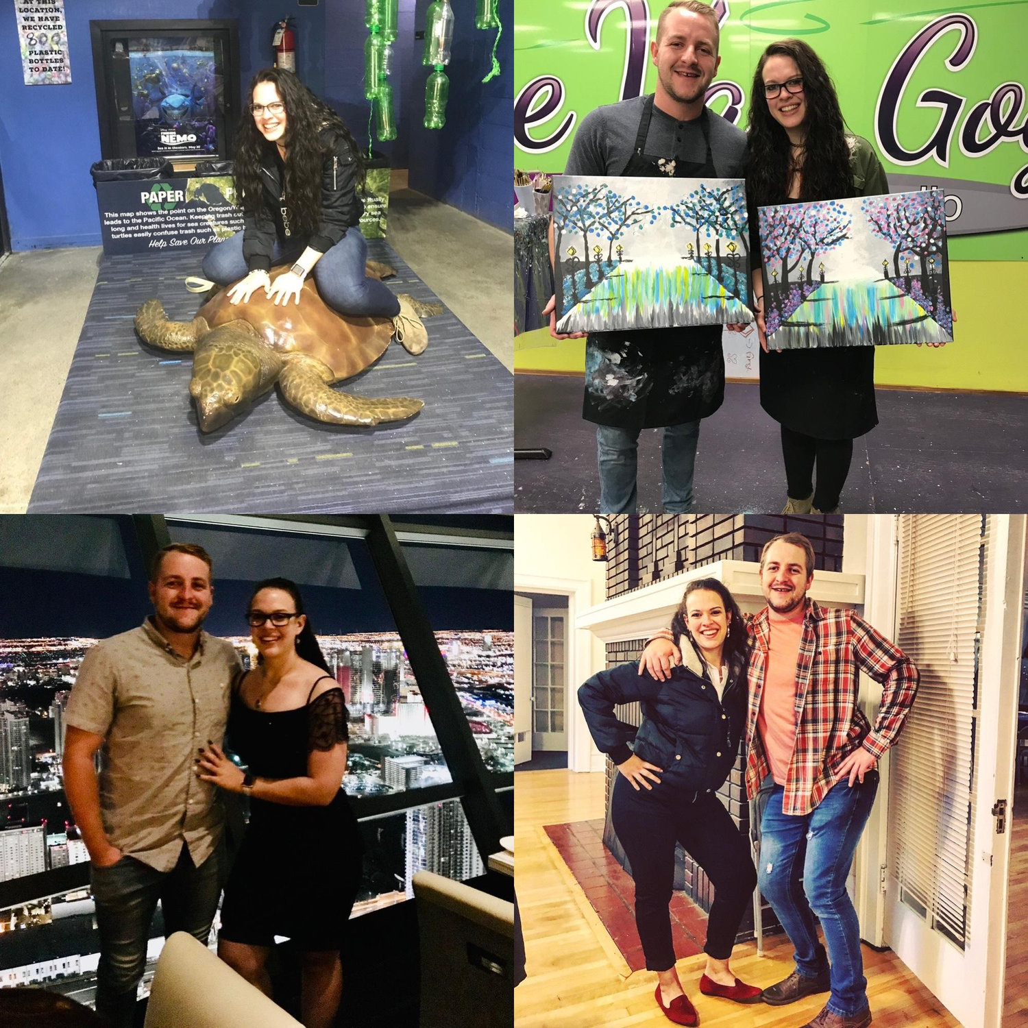 First year of dating!
Our favorite memories include our first date (Stockman's Steak House, Aquarium, Hot CoCo) and a 5-night vacation to Las Vegas with our friend Kylie!