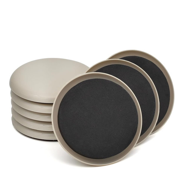 Furniture Sliders, 12 Pcs 3 1/2'' Furniture Sliders Pads for Hardwood Floors, Chair Legs Floors Protectors, Reusable Round Glides Glider, Heavy Duty Furniture Movers Sliders (12, 3.5inch)