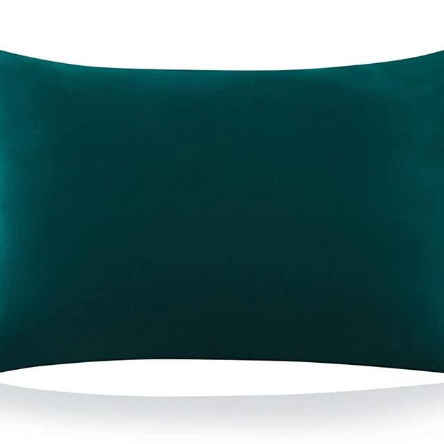 ZIMASILK 100% Mulberry Silk Pillowcase for Hair and Skin Health,Both Sides 19 Momme Silk,1pc (Queen 20''x30'', Blackish Green)