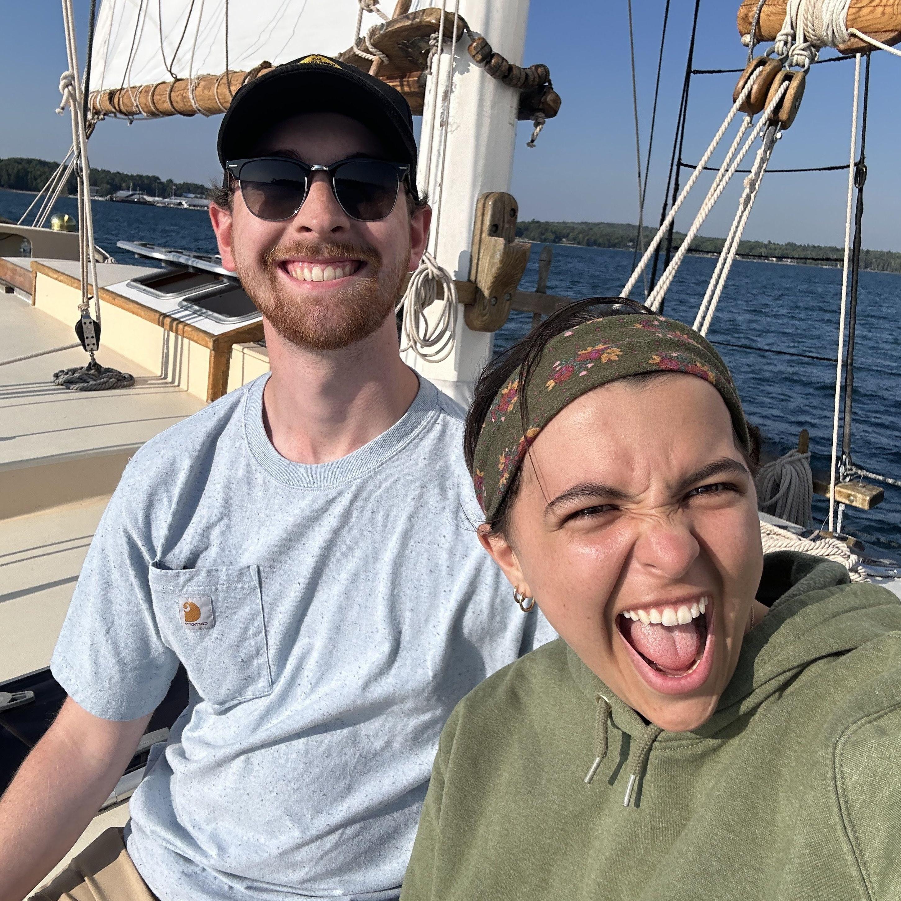 On a boat