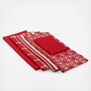 5-Piece Tea Towel & Dishcloth Set