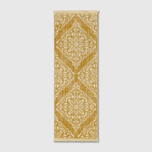 2'4"X7' Medallion Woven Accent Rug Gold - Threshold™