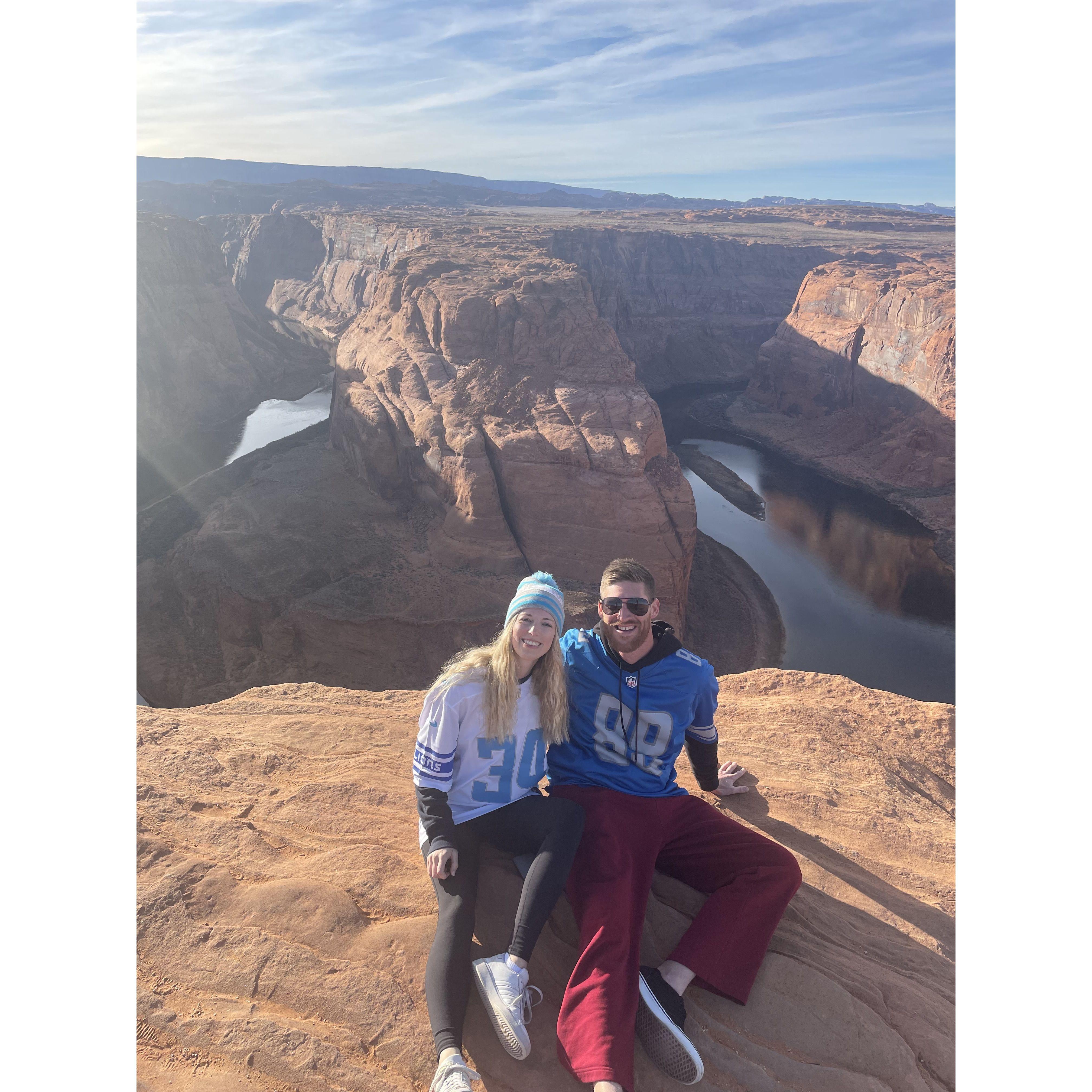 Lions fandom in the wild (Horseshoe Bend)