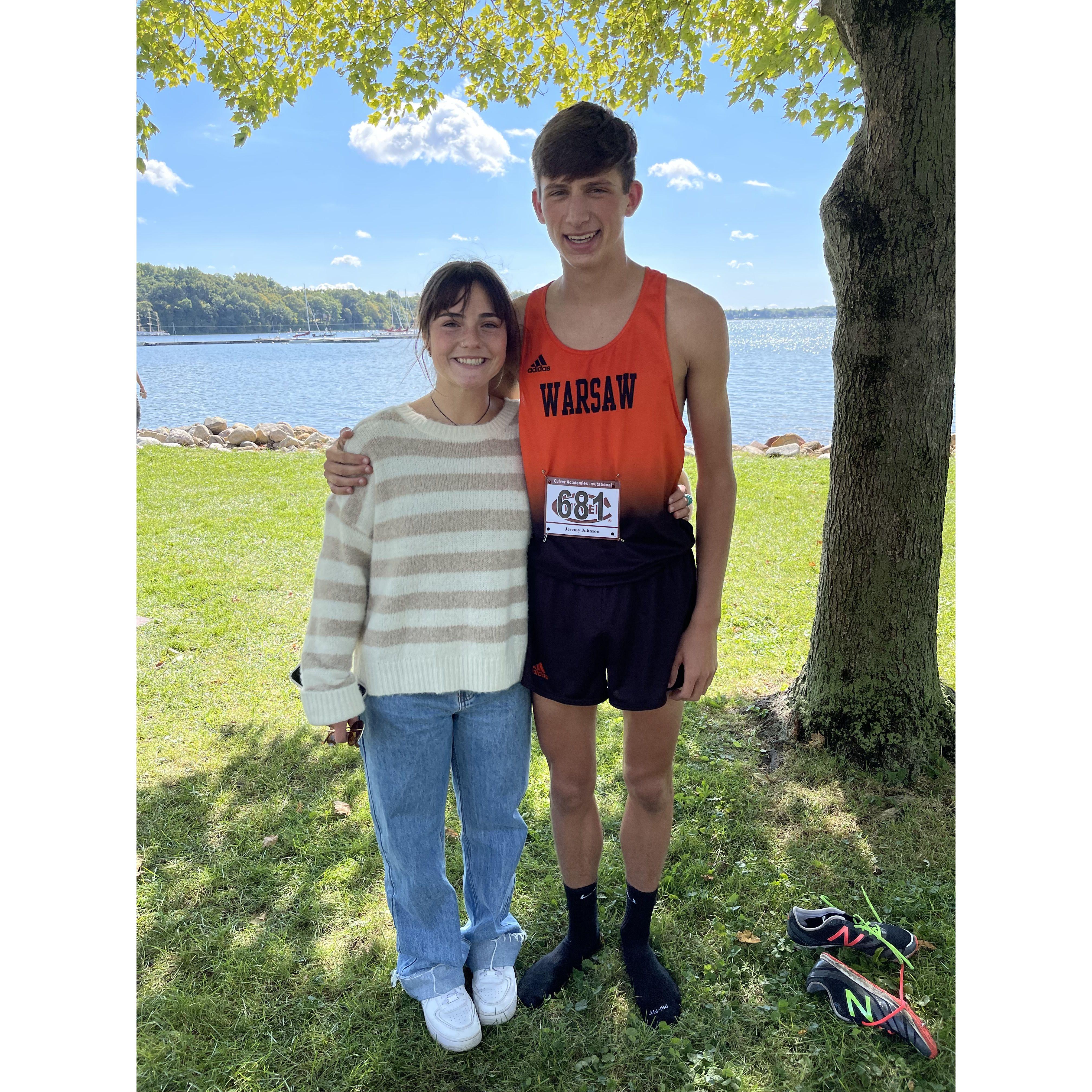 One of Jeremy's high school track meets