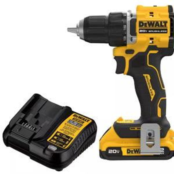 DEWALT Atomic 20V Lithium-Ion Cordless Compact 1/2 in. Drill/Driver Kit with 2.0Ah Battery and Charger DCD794D1