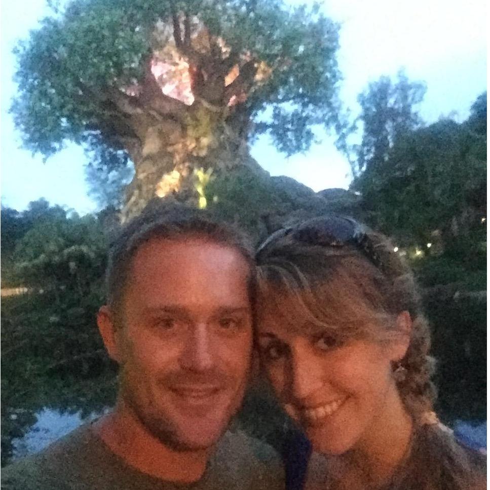 The first picture we took together at Disney's Animal Kingdom in 2016