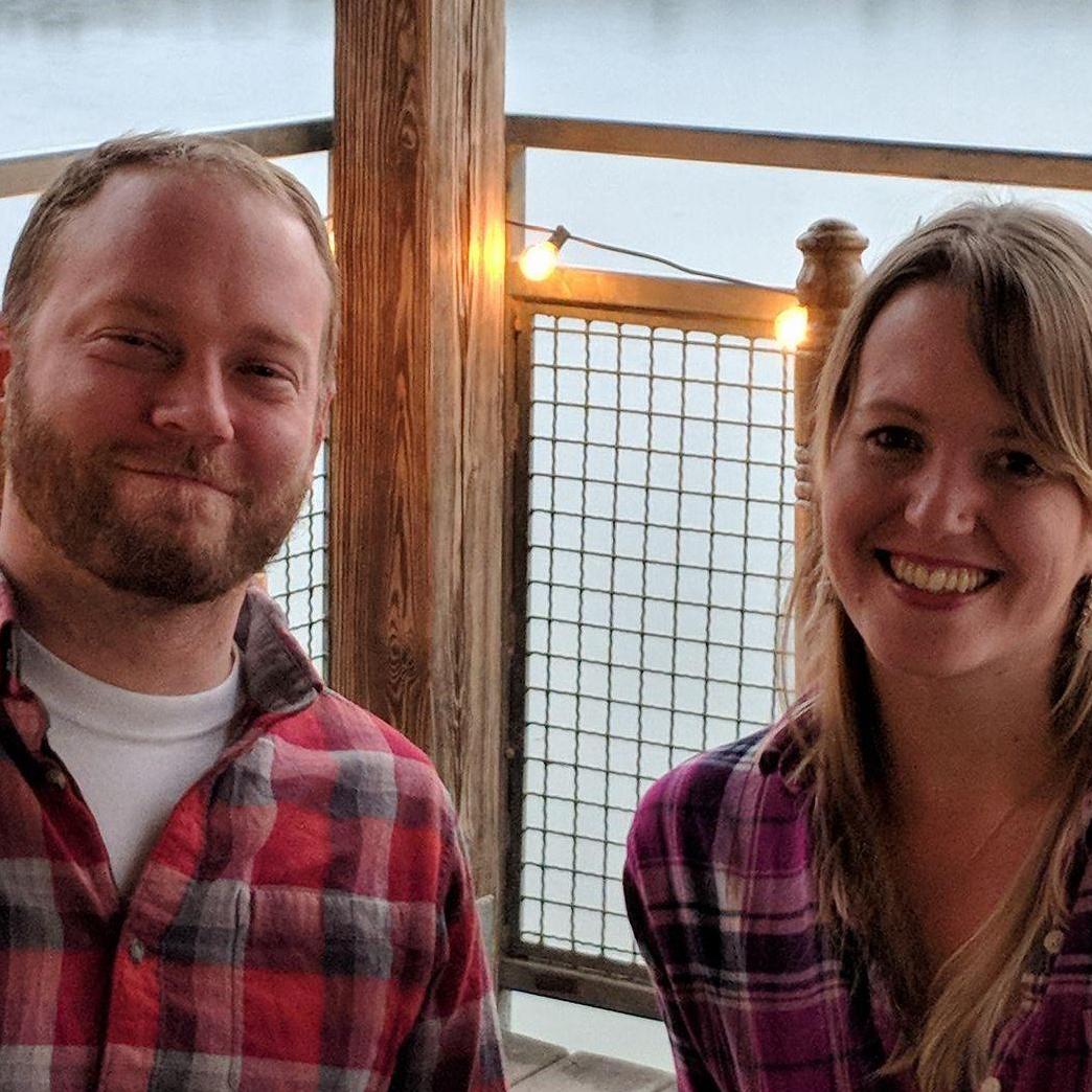 Porch sitting before Ann and Allison's wedding in Raleigh in March 2018