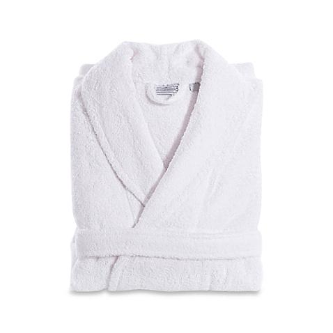 Linum Home Textiles Turkish Cotton Terry Unisex Bathrobe in White - S/M