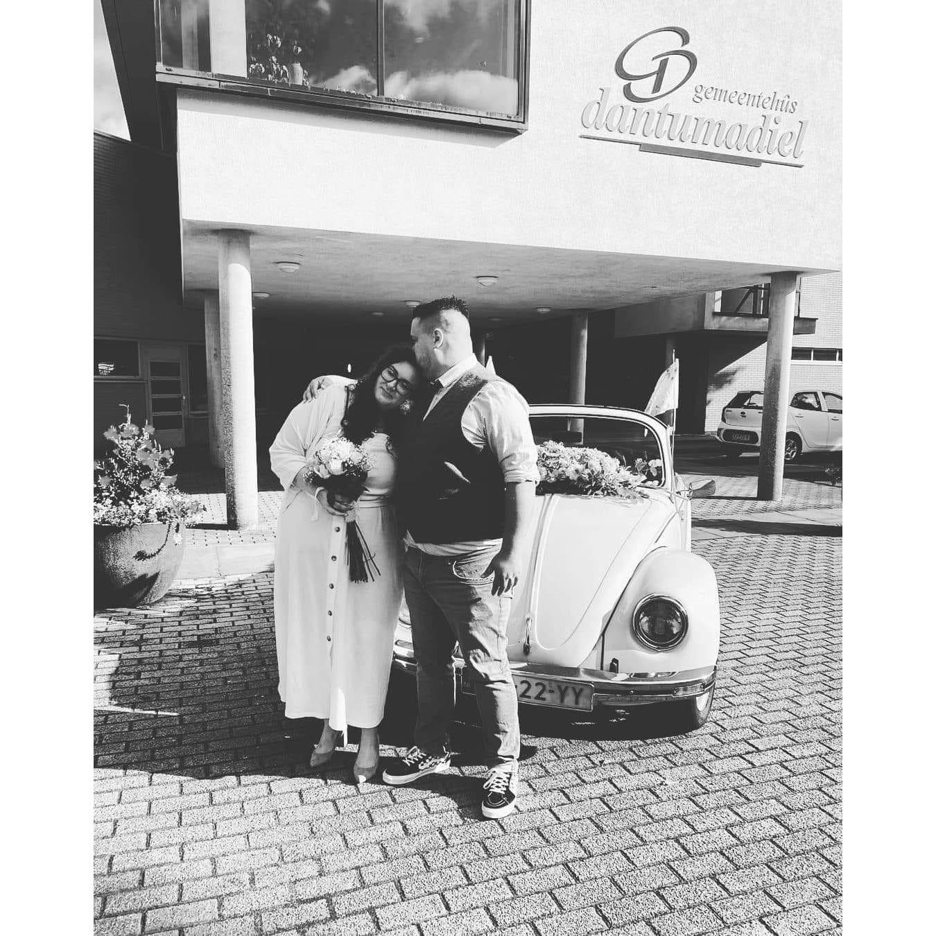 The day we were legally married in Damwald, Netherlands. 
