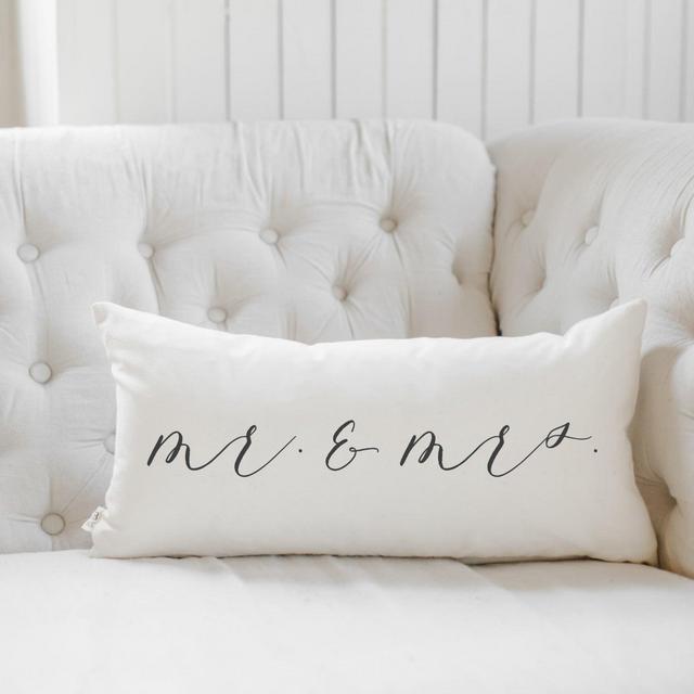 Lumbar Pillow - Mr. & Mrs., Handmade in...