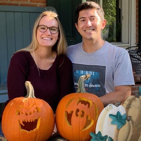 Carving pumpkins together!