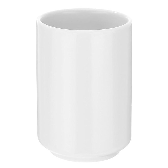 HARFINGTON Japanese Ceramic Tea Cups 8oz / 240ml Simple Solid Color No Handle Ceramic Tea Mugs Matte Glazed Cylindrical Cup for Matcha Tea Wine White Tea Coffee Drinks, White
