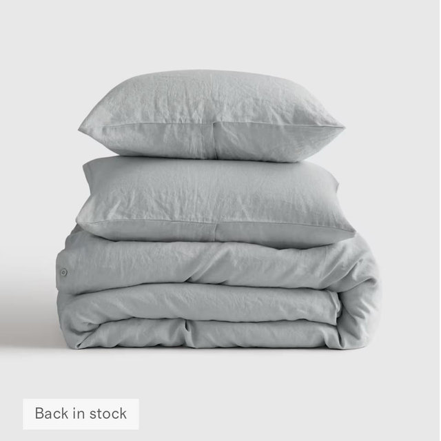 European Linen Duvet Cover Set - Full/Queen