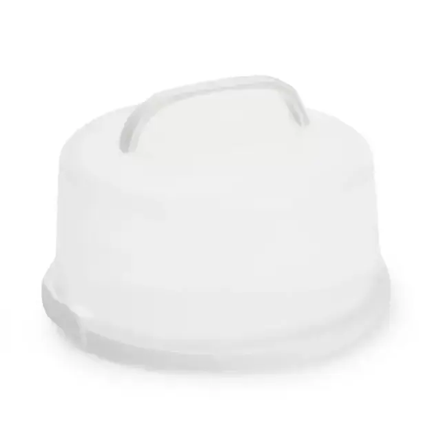 Juvale Round Cake Carrier with Lid and Handle for 10-Inch Desserts (12 x 5.9 In)
